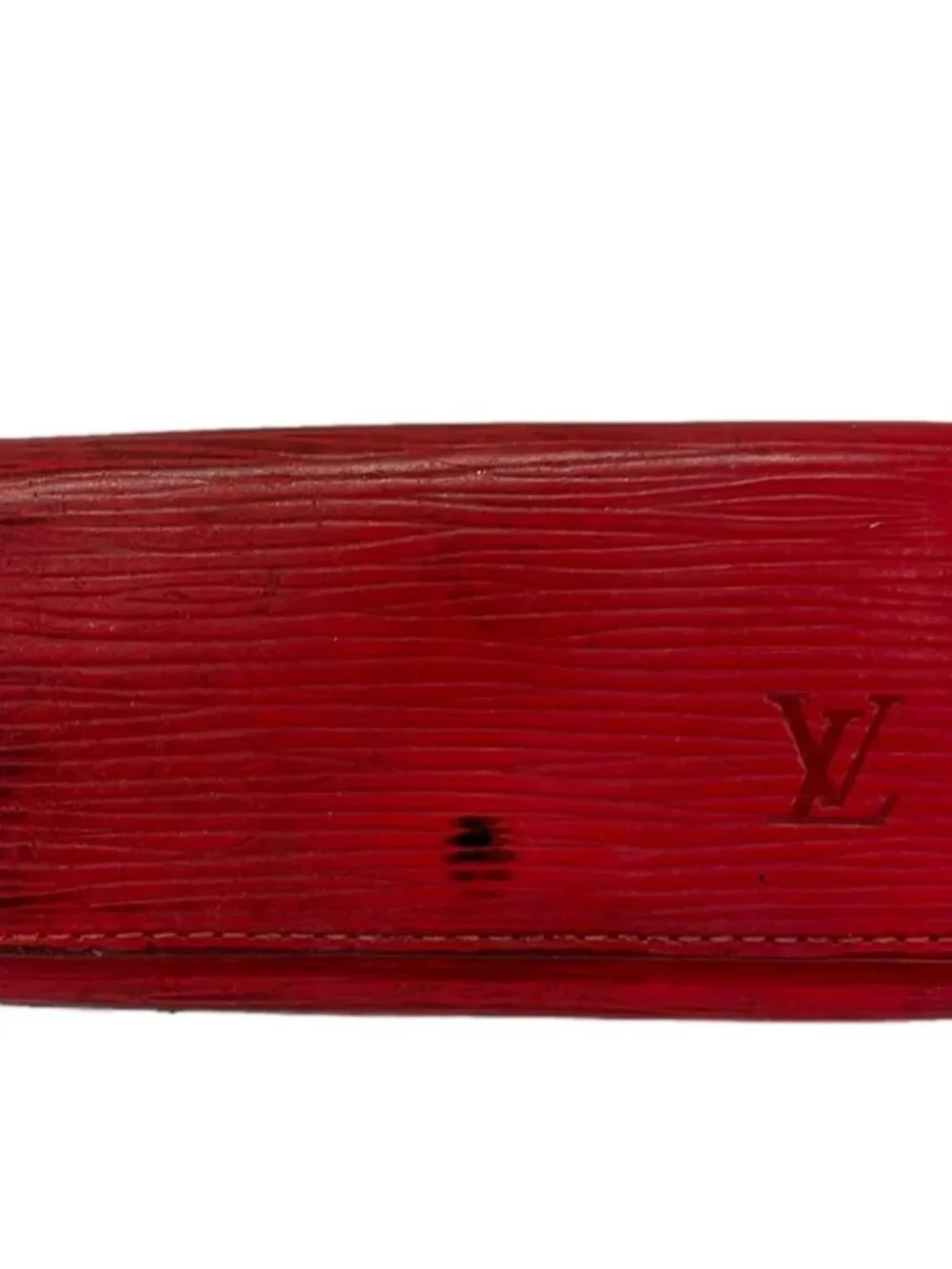 LOUIS VUITTON Multicles 4 M63827 Castilian Red Epi Unconfirmed Key Case Leather